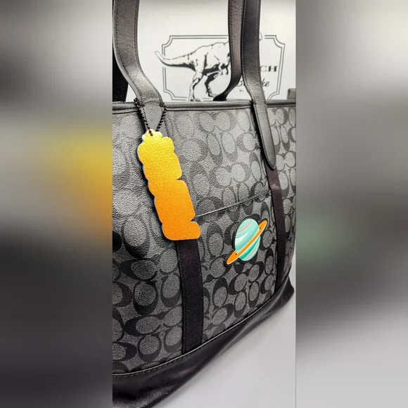 RARE! Coach X NASA City Tote -Upcycled- One-of-a-Kind Black/Grey - Picture 8 of 16
